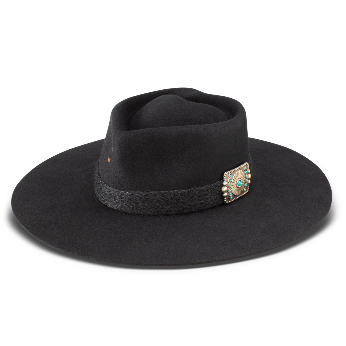 Charlie 1 Horse Black Fling Felt Hat Large